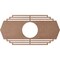 Ekena Millwork Chrysler Wood Fretwork Pierced Ceiling Medallion, Wood (Paint Grade), 38"W x 19"H x 10"ID x 3/8"T CMWP38X19X0375CSMF - alternate 4